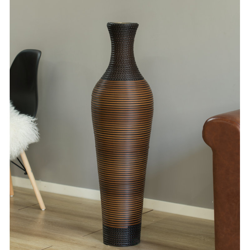 World Menagerie Wood Floor Vase & Reviews Wayfair